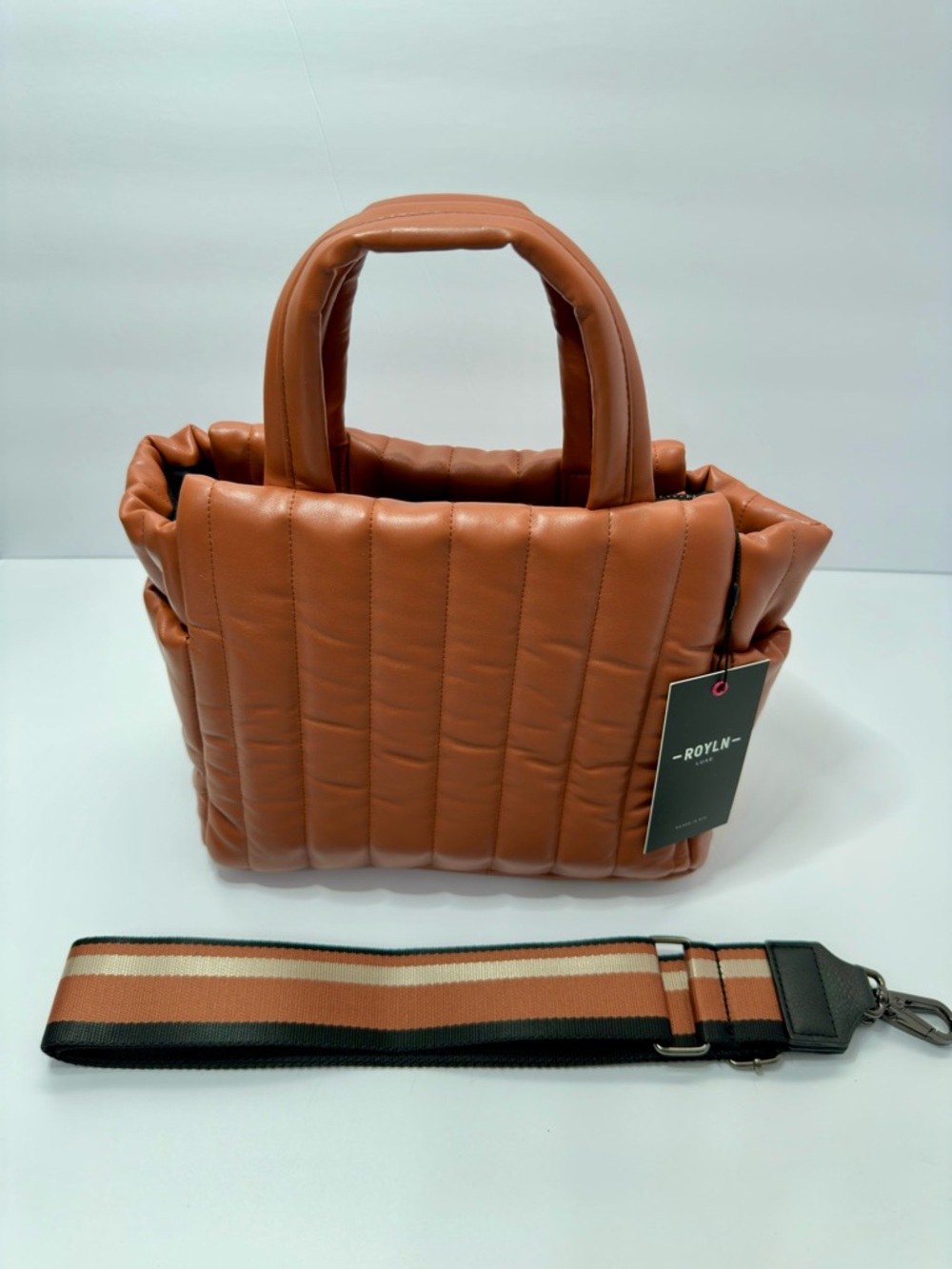 Think Royln Luxe Tote Saddle - Brand New Sealed - NYC Designer Bag”